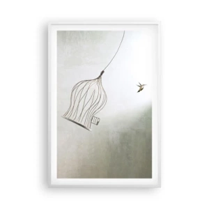 Plakát v bílém rámu - Ve svém živlu - 61x91 cm