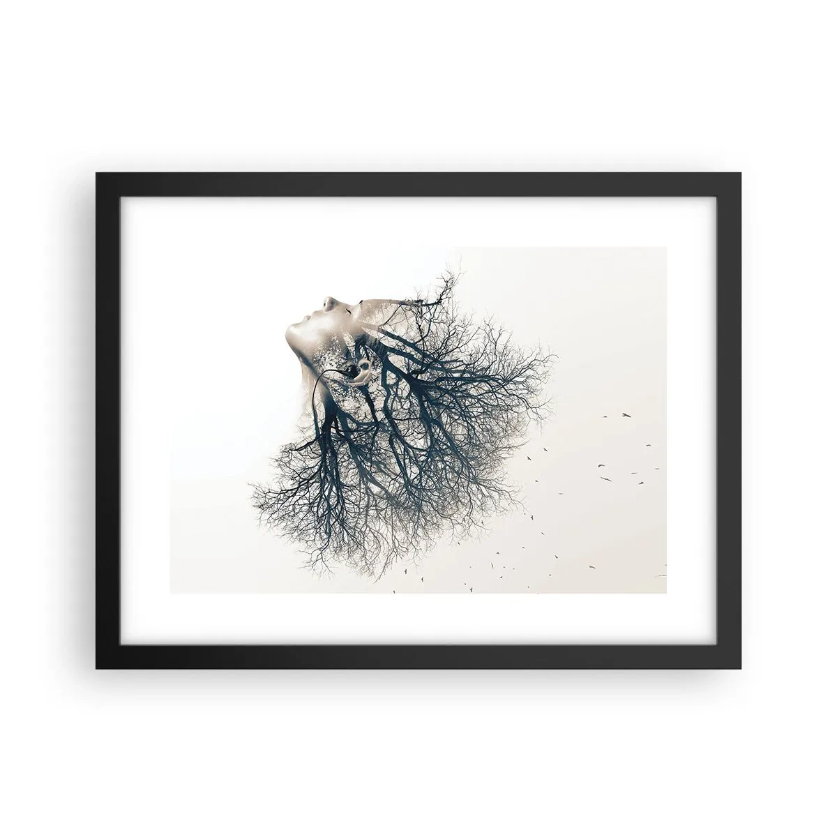 Plakát v černém rámu - Okouzlená šepotem stromu - 40x30 cm