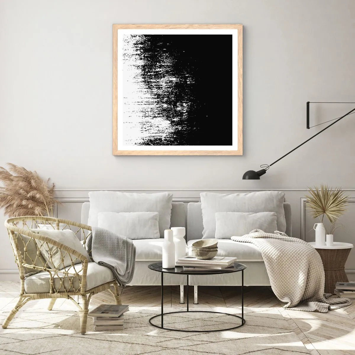 Plakát v rámu světlý dub - Vítězem se stává… - 40x40 cm