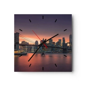 Nástěnné hodiny - Ponořené do liliového ticha - 30x30 cm