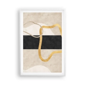 Plakát v bílém rámu - Tvary ve smyčce - 61x91 cm