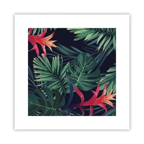 Plakát - Vzplanout v zeleném - 30x30 cm