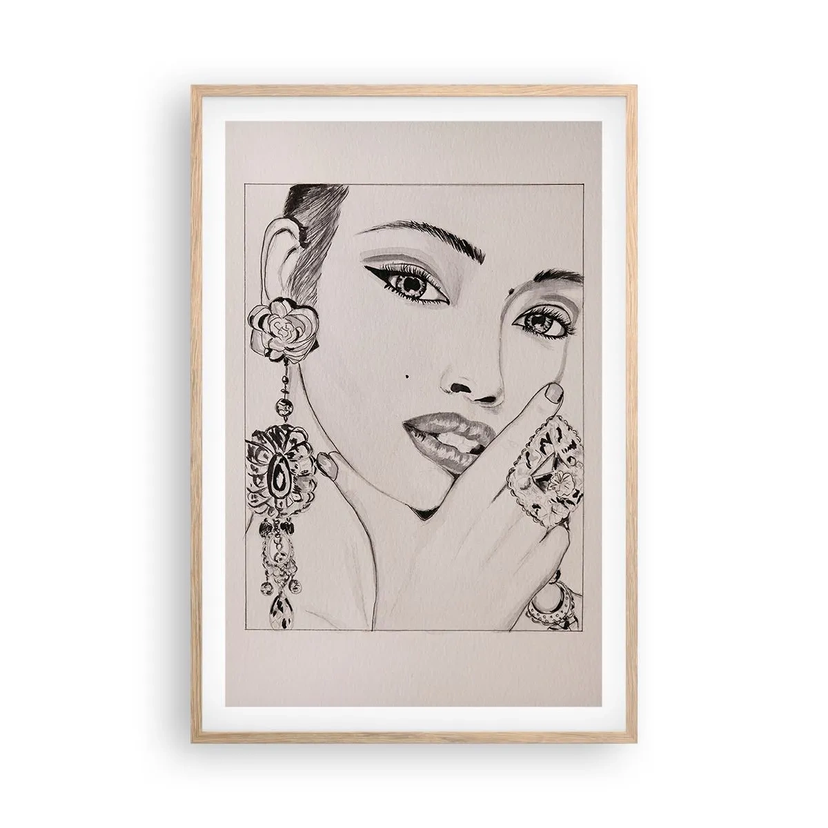 Plakát v rámu světlý dub - Nejkrásnější klenot - 61x91 cm