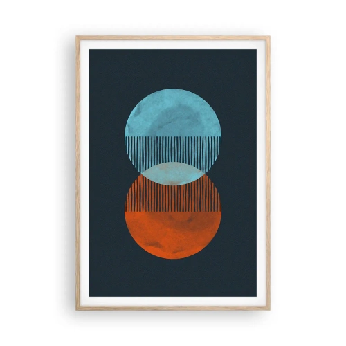 Plakát v rámu světlý dub - Astronomická fantazie - 70x100 cm