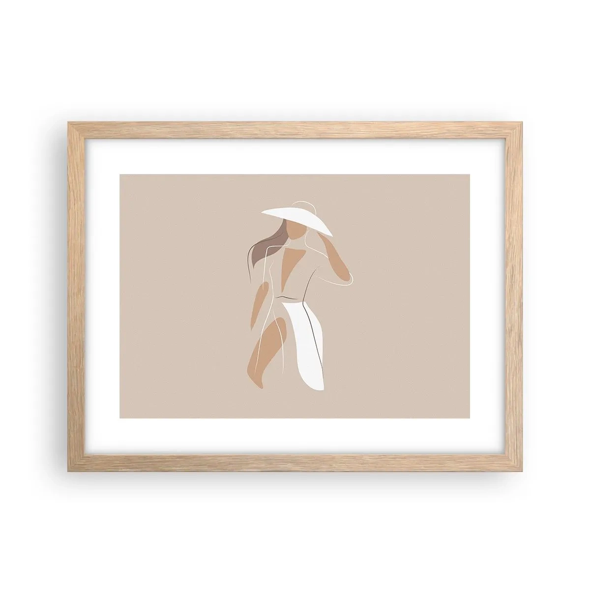 Plakát v rámu světlý dub - Móda je zábava - 40x30 cm