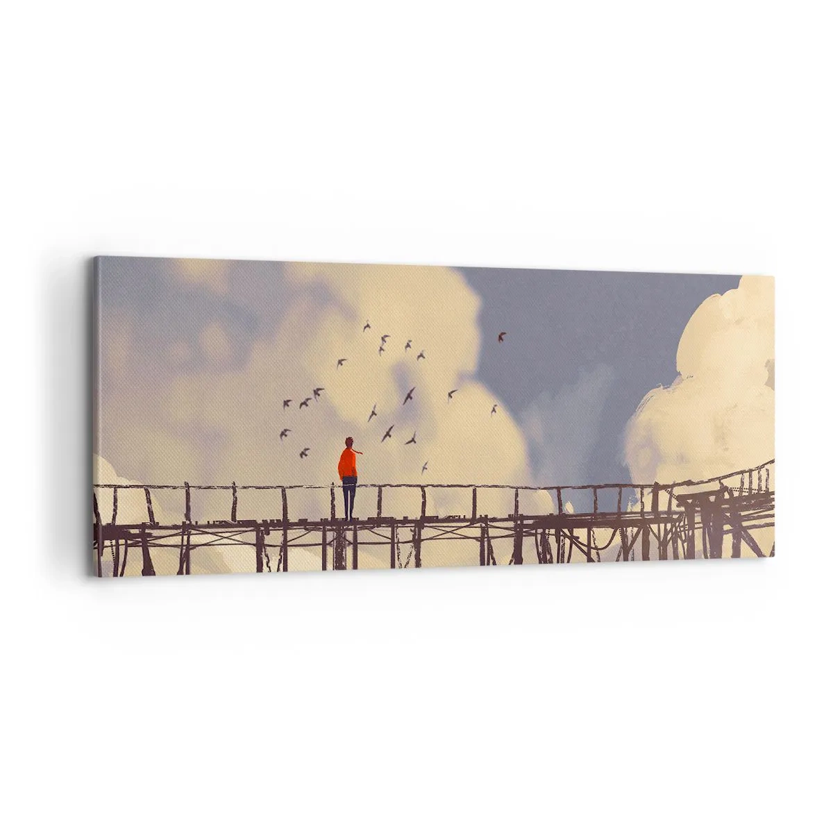 Obraz na plátně - Modrý stesk - 100x40 cm
