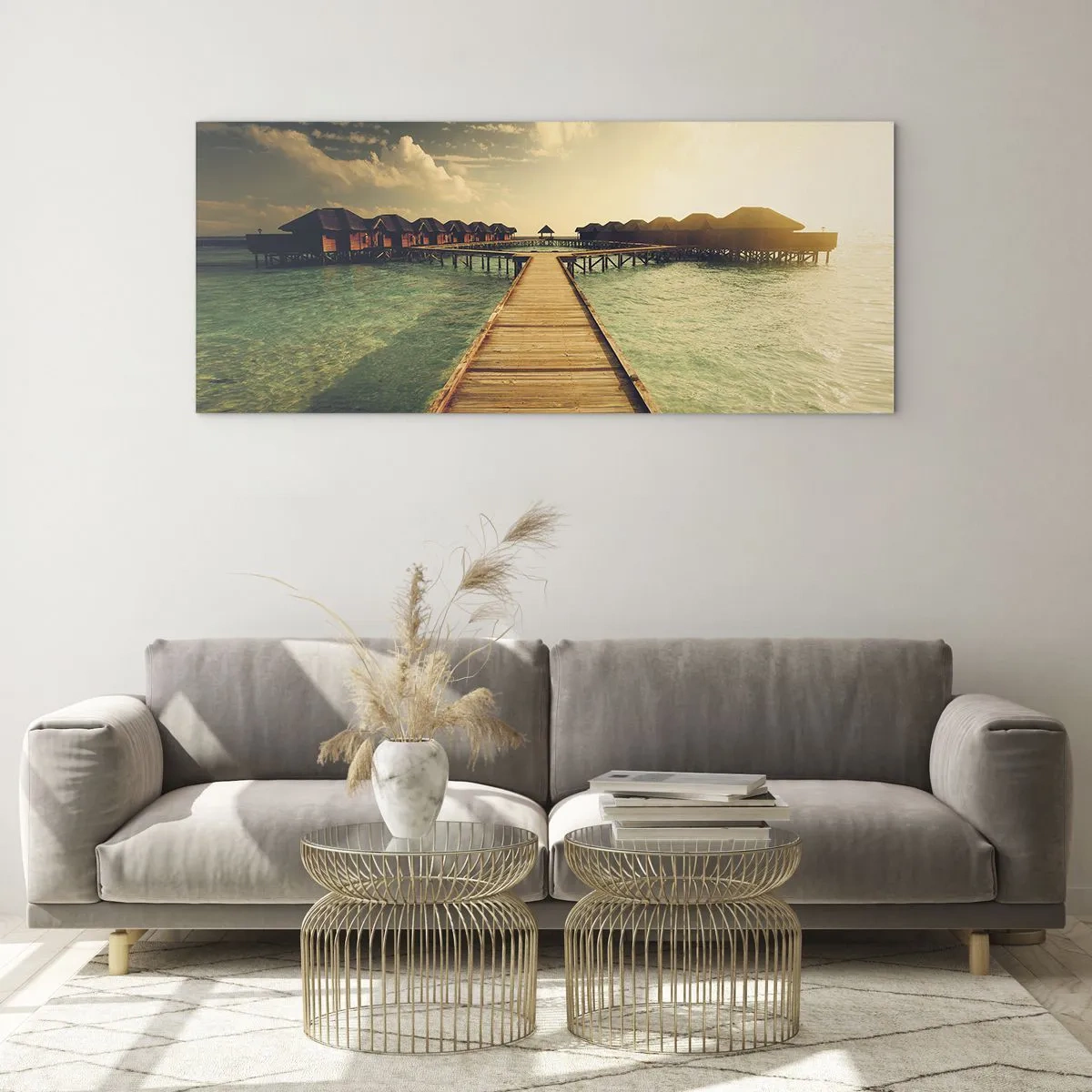 Obraz na skle - Vřelé pozvání - 120x50 cm