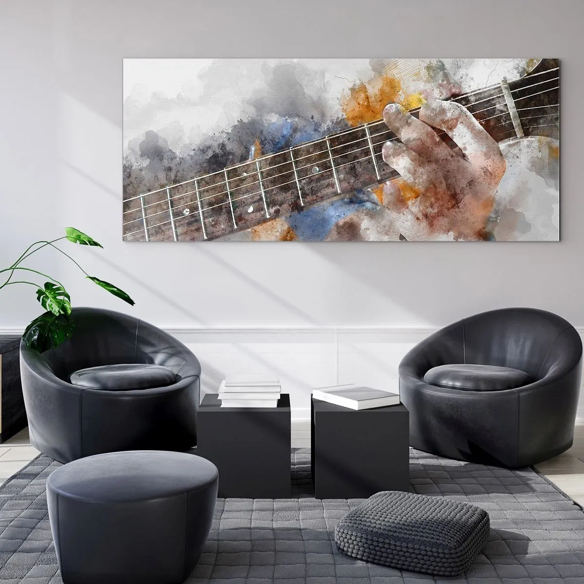 Obraz na skle - Poezie mezi strunami - 100x40 cm