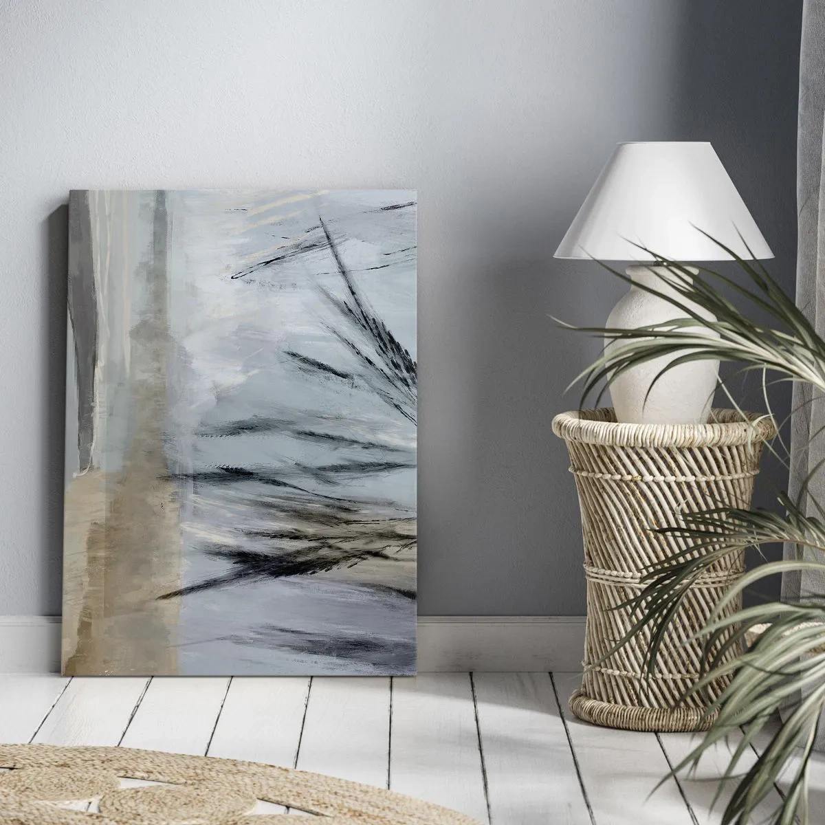 Obraz na plátně - Zimní pole - 45x80 cm