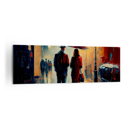 Obraz na plátně - Městská love story - 160x50 cm