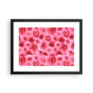 Plakát v černém rámu - Růže dole i nahoře - 40x30 cm