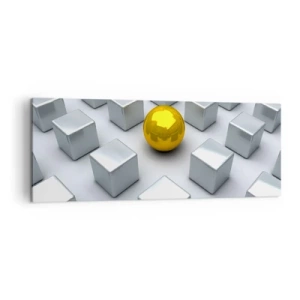 Obraz na plátně - Proč já? Geometrická kompozice - 140x50 cm