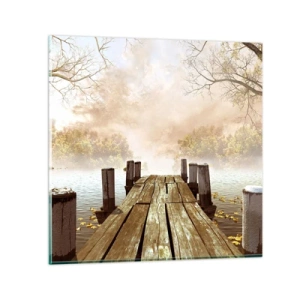 Obraz na skle - Jemný smutek podzimu - 30x30 cm