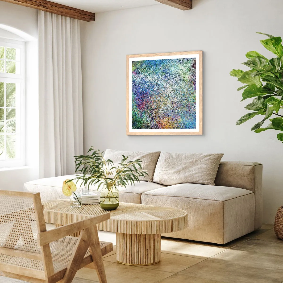 Plakát v rámu světlý dub - To není tak jednoduché - 60x60 cm