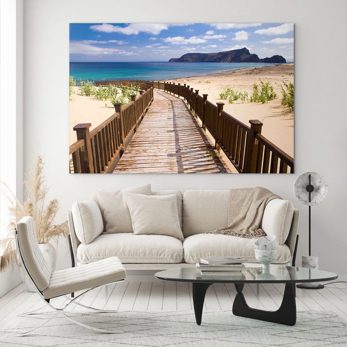 Obraz na skle - Vezmi mě na šťastné ostrovy - 120x80 cm