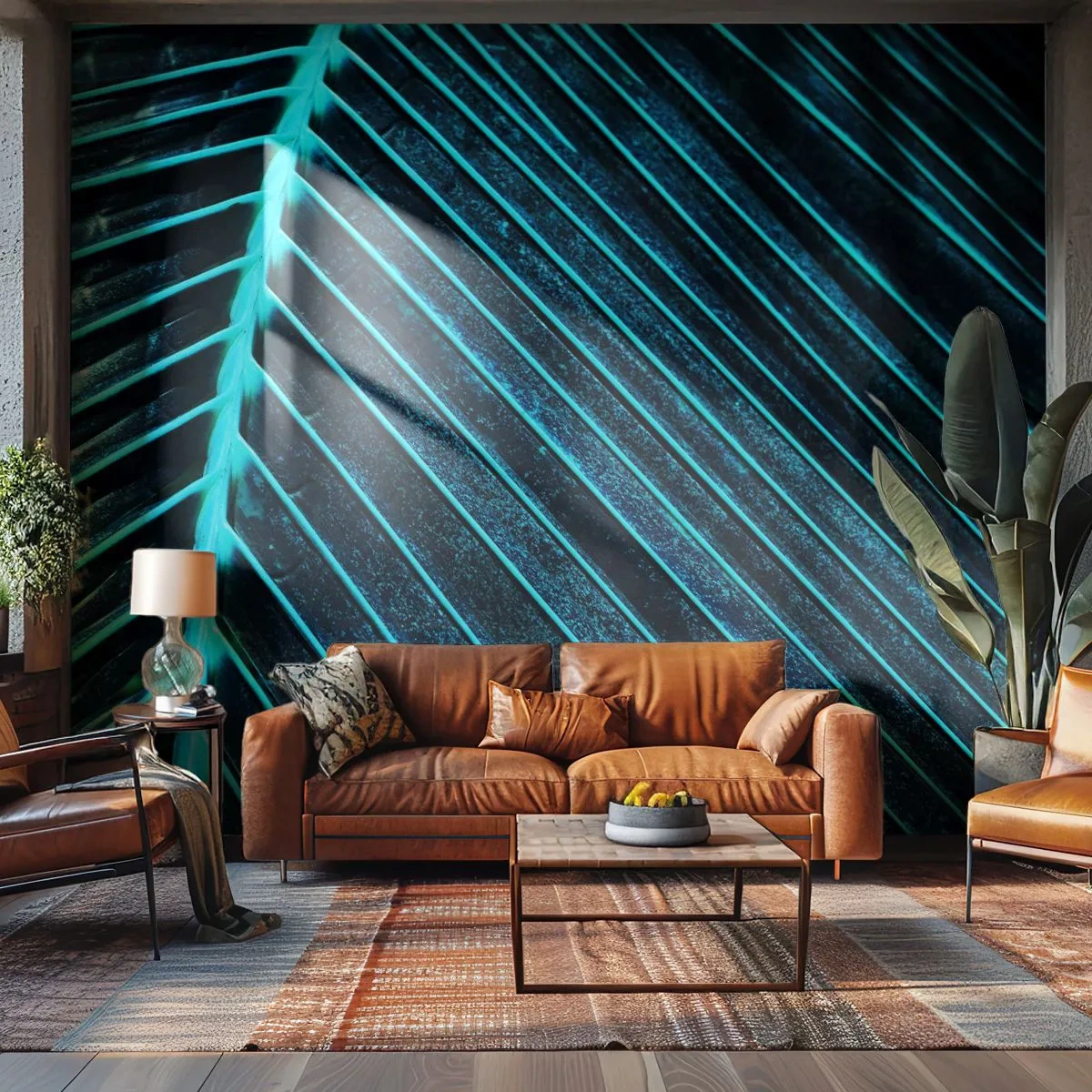 Fototapeta Premium Canvas - Textura zeleně - List, Makro, Tropický - 250x175 cm