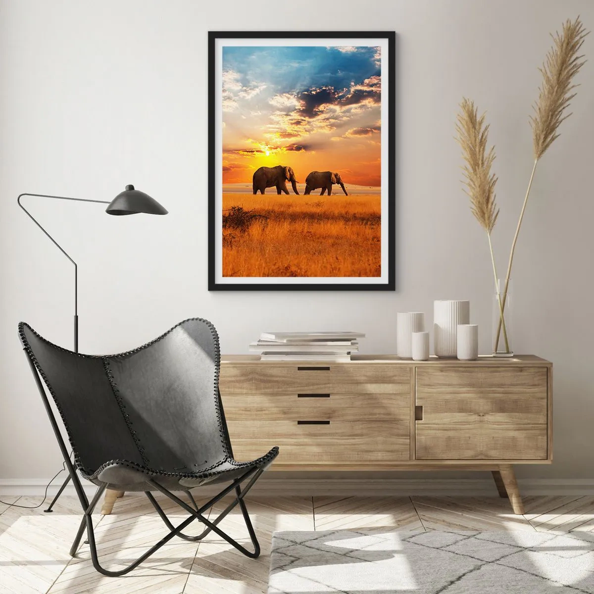 Plakát v černém rámu - Rodinná procházka - 61x91 cm
