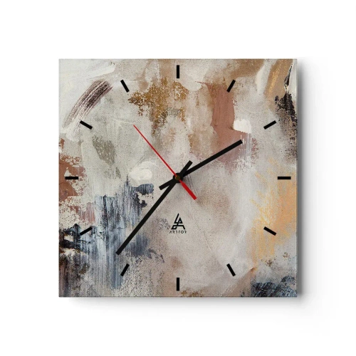 Nástěnné hodiny - Mlhavá abstrakce - 40x40 cm