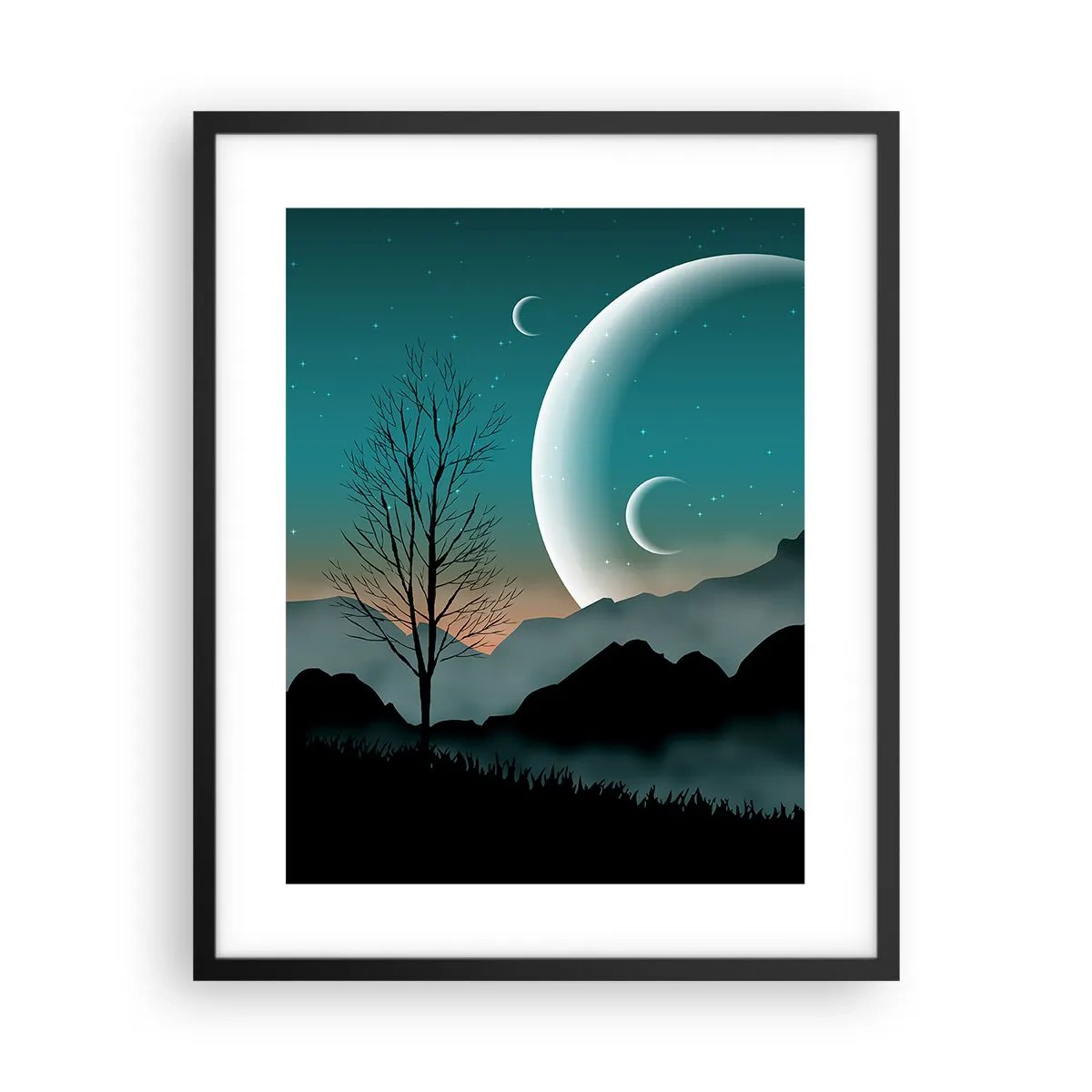 Plakát v černém rámu - Karneval hvězdné noci - 40x50 cm
