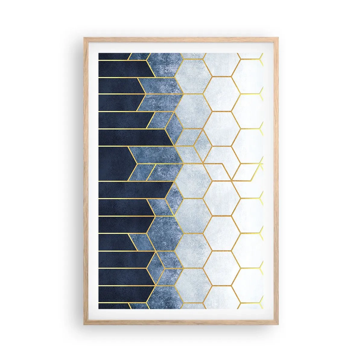 Plakát v rámu světlý dub - Kompozice v synkopickém rytmu - 61x91 cm