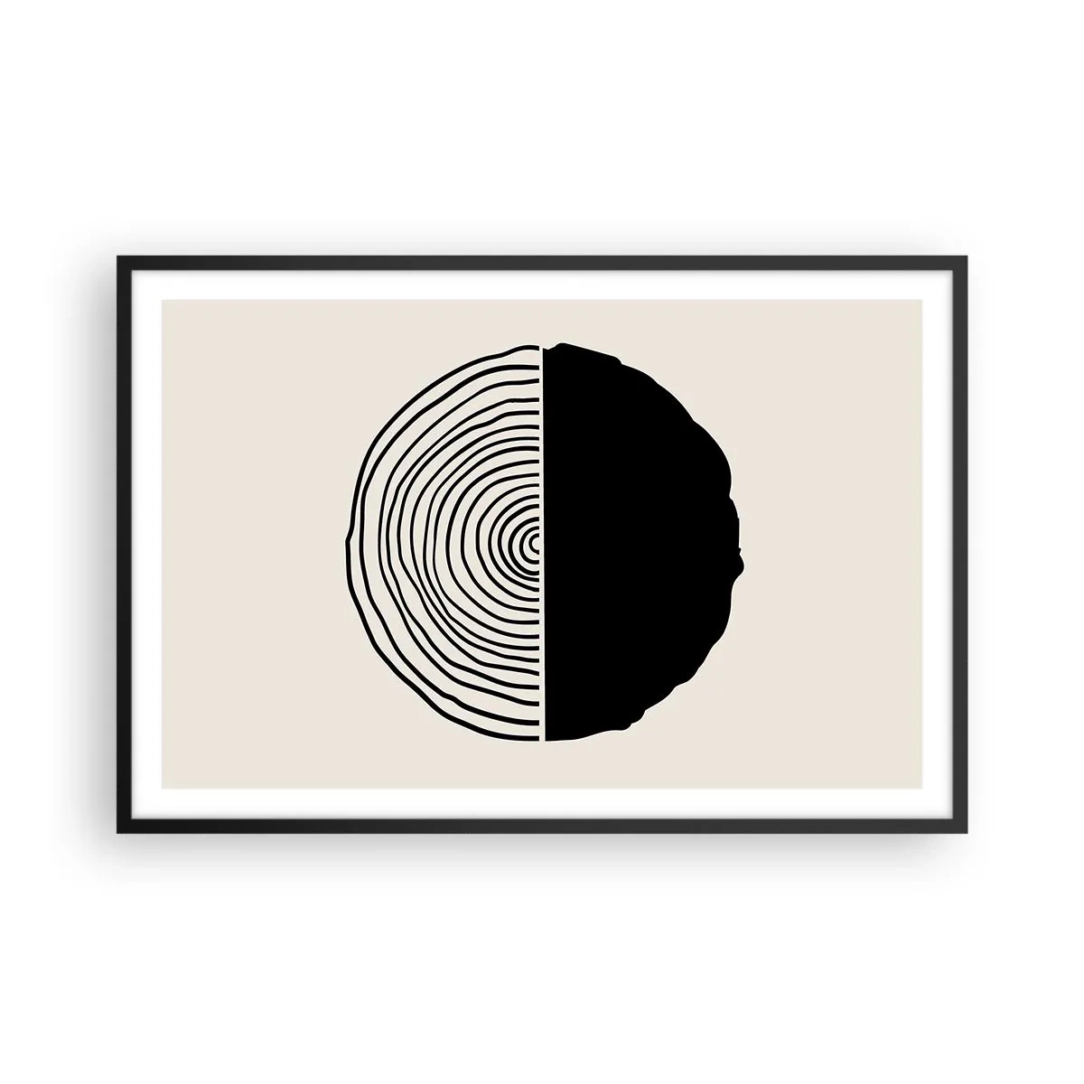 Plakát v černém rámu - Půl na půl - 91x61 cm