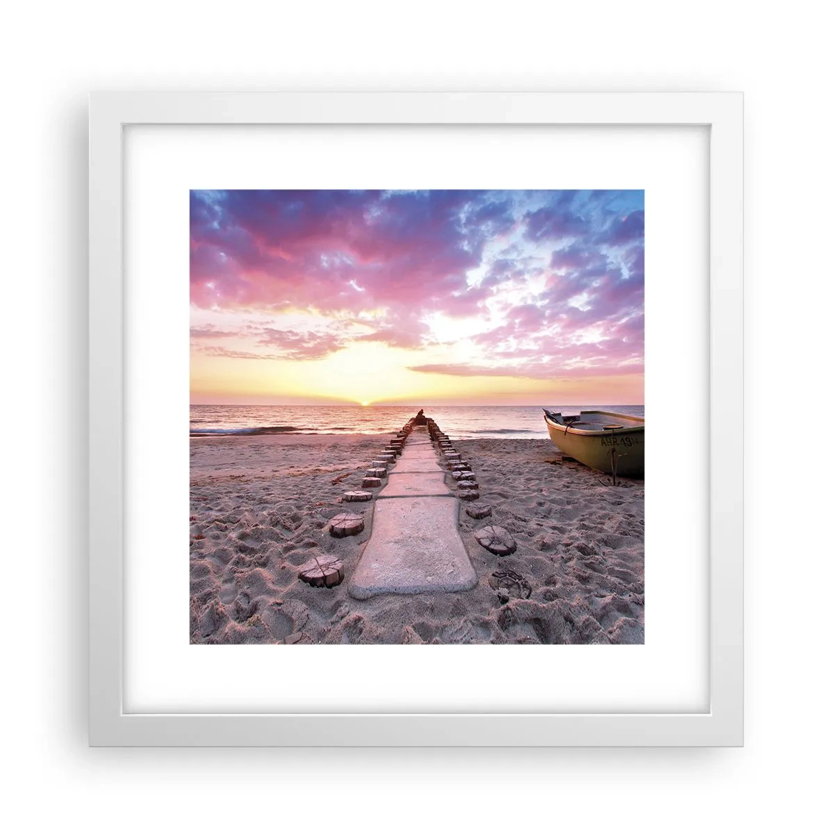 Plakát v bílém rámu - Okamžik hlubokého prožitku - 30x30 cm