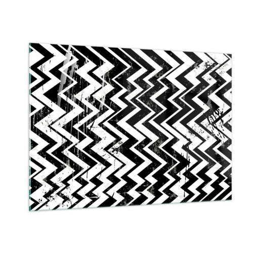 Obraz na skle - Cik-bílé, cik-černé - 100x70 cm