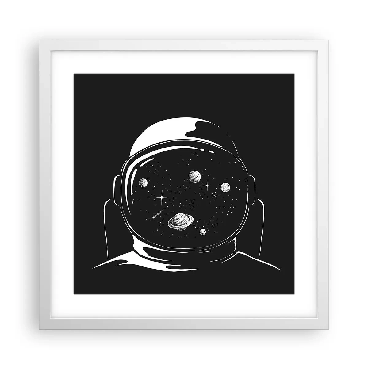 Plakát v bílém rámu - Skvělý výhled - 40x40 cm