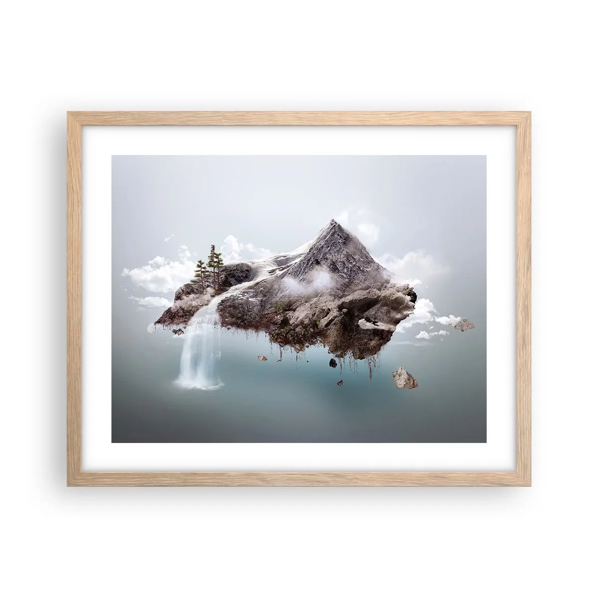 Plakát v rámu světlý dub - Pohled surrealisty - 50x40 cm