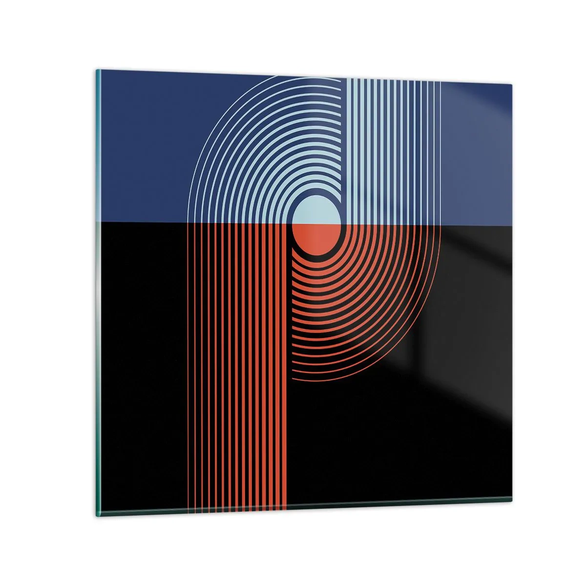 Obraz na skle - V geometrickém objetí - 50x50 cm