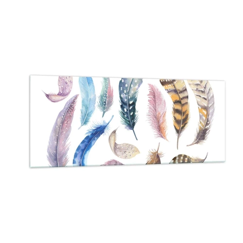 Obraz na skle - Lehké, strakaté a vícebarevné - 100x40 cm