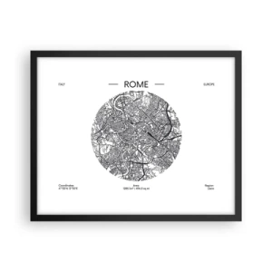 Plakát v černém rámu - Anatomie Říma - 50x40 cm