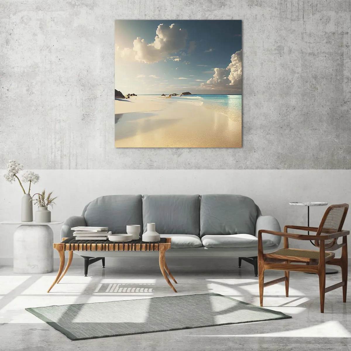 Obraz na skle - Vysněný den - 70x70 cm