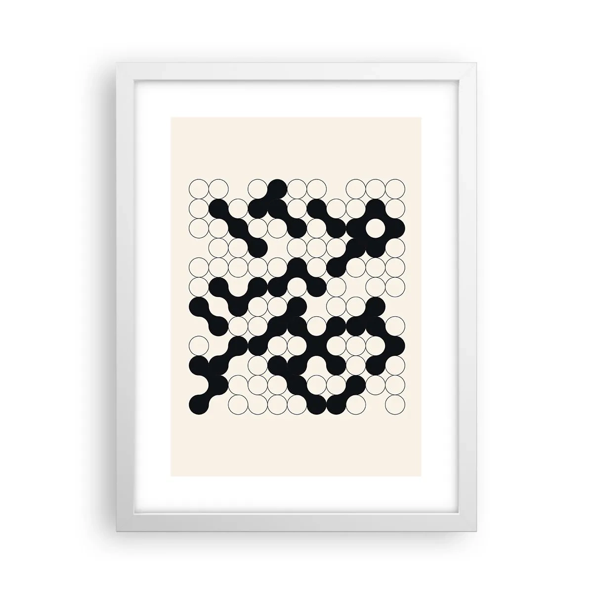 Plakát v bílém rámu - Čínská hra – variace - 30x40 cm