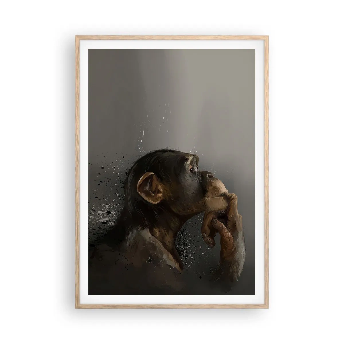Plakát v rámu světlý dub - Určitě myslitel - 70x100 cm