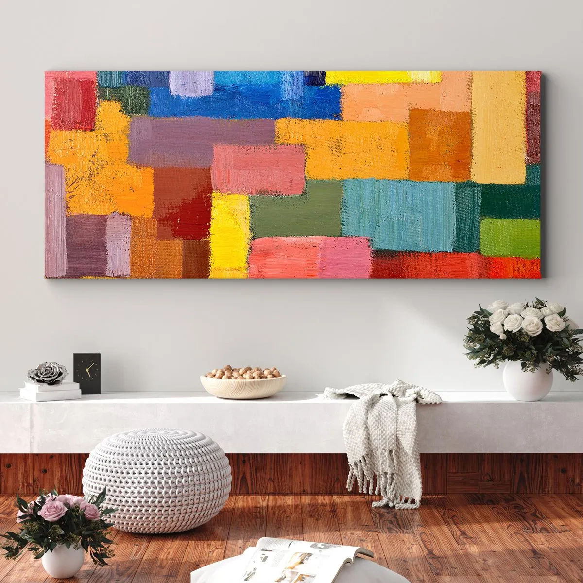 Obraz na plátně - Každý jiný, všechny barevné - 100x40 cm