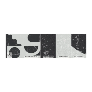 Fototapeta Vzorek Standard Eco - Kompozice nad a pod - Abstrakce, Černý a bílý, Letitý - 100x30 cm