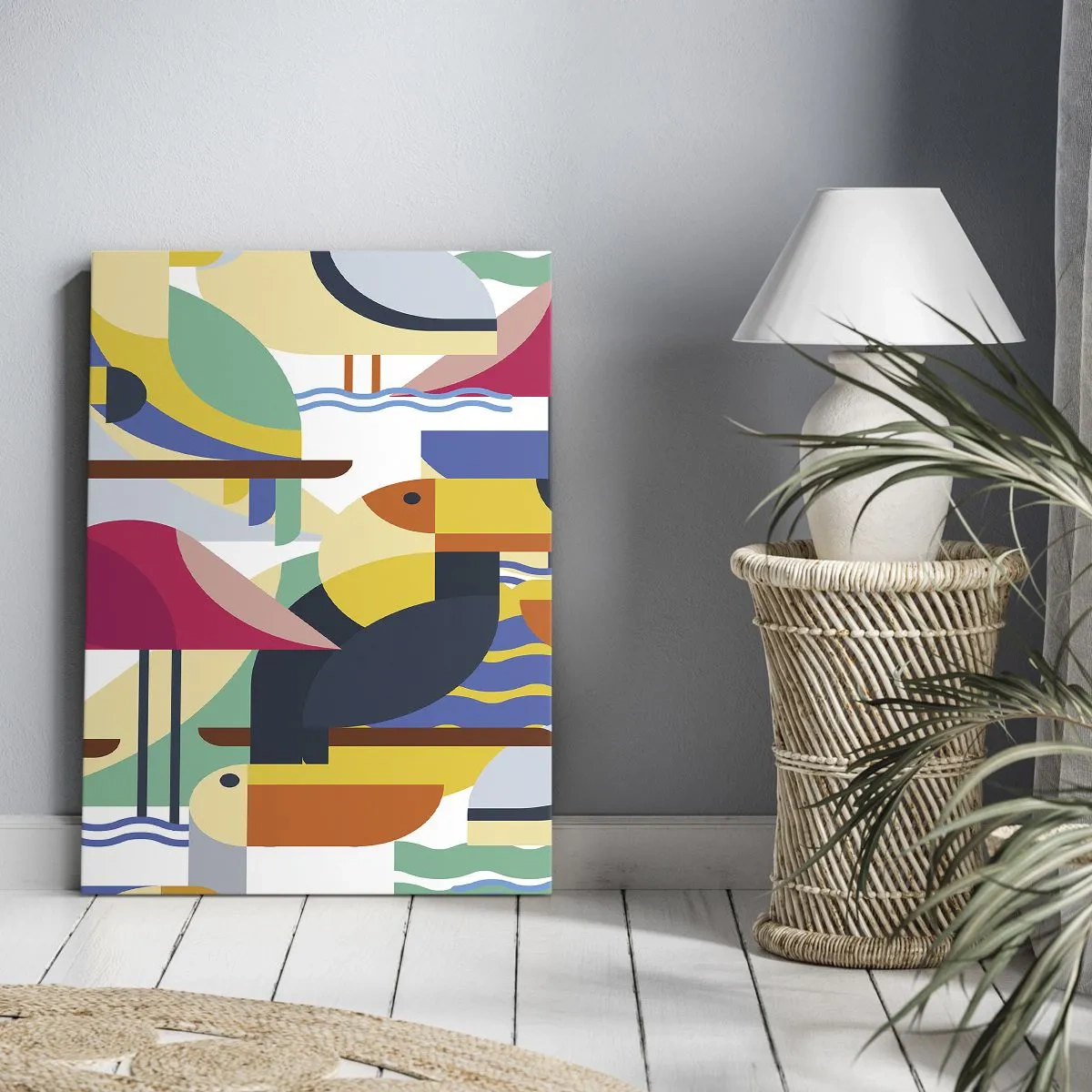 Obraz na plátně - Ptačí párty - 70x100 cm