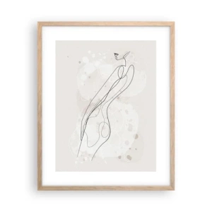 Plakát v rámu světlý dub - Zabloudit pohledem - 40x50 cm
