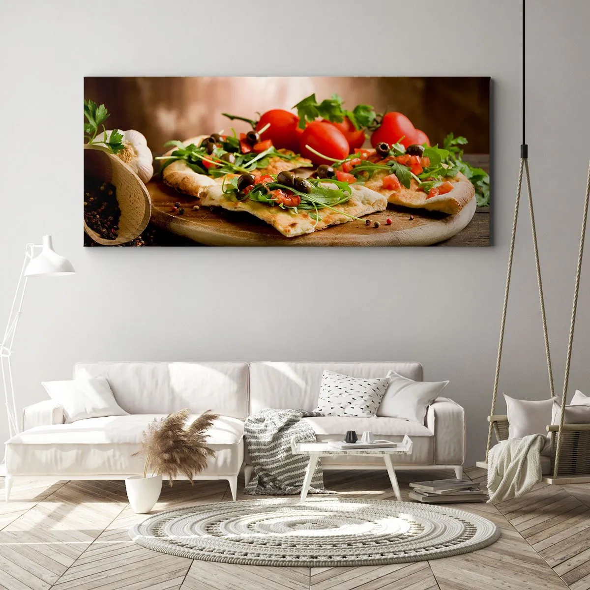 Obraz na plátně - Přímo z pece a ze zahrady - 100x40 cm