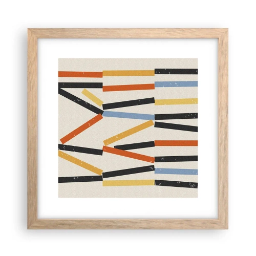 Plakát v rámu světlý dub - Kompozice na úrovni - 30x30 cm