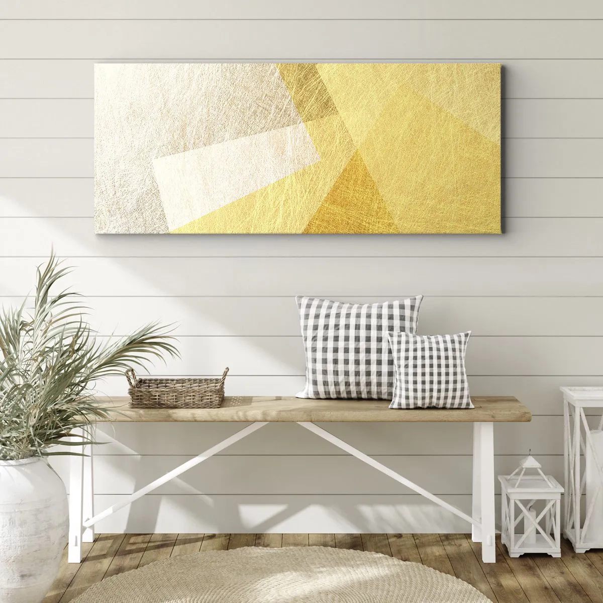 Obraz na plátně - Počasí geometrie - 100x40 cm