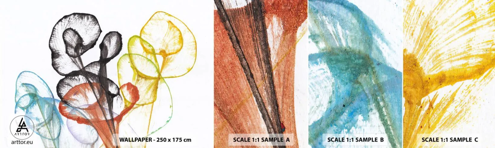 Fototapeta Vzorek Standard Eco - Květiny s duší - Květiny, Abstrakce, Grafika - 100x30 cm