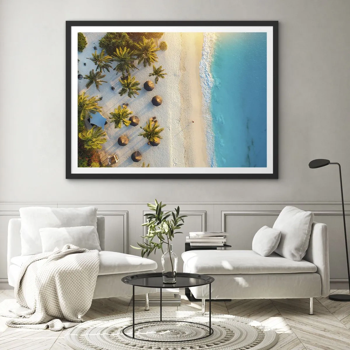 Plakát v černém rámu - Vítej v ráji - 70x50 cm