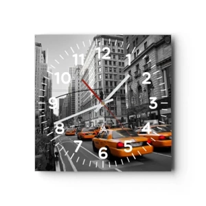 Nástěnné hodiny - Slunce velkoměsta - 30x30 cm