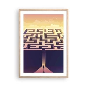 Plakát v rámu světlý dub - Čas rozhodnutí - 50x70 cm