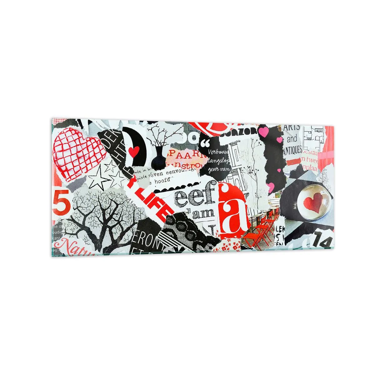 Obraz na skle - Hipsterská koláž - 120x50 cm