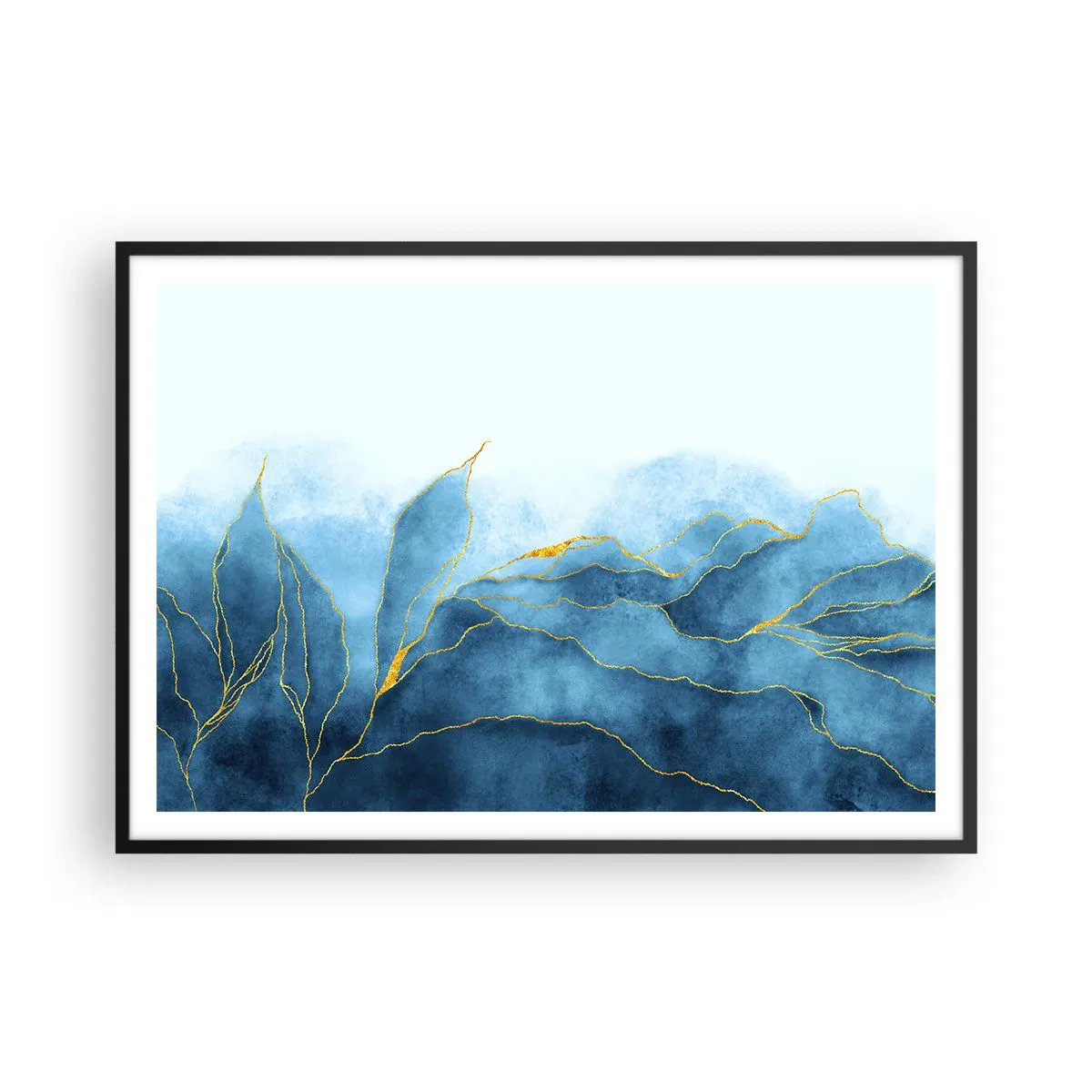 Plakát v černém rámu - Blankyt ve zlatě - 100x70 cm