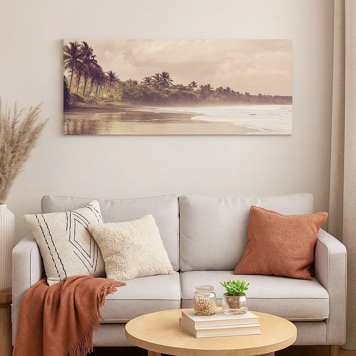 Obraz na plátně - Pohlazení vln - 100x40 cm