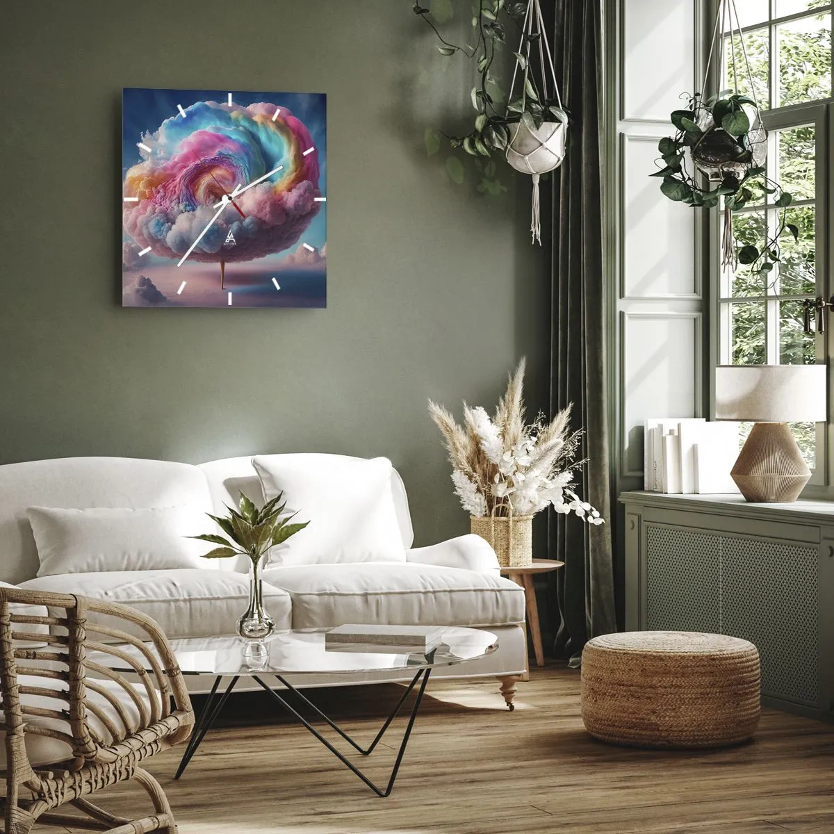 Nástěnné hodiny - Sen o zábavním parku - 30x30 cm